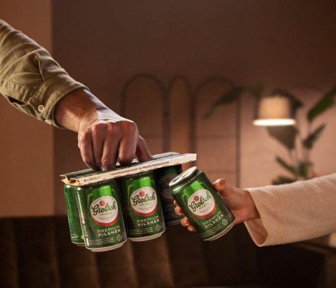 Ook Grolsch-blikjes voortaan duurzaamverpakt